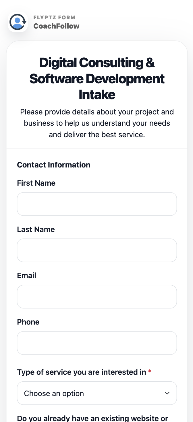 Flyptz Form Example