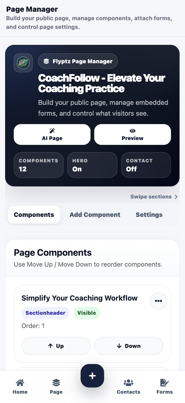 Flyptz Page Manager