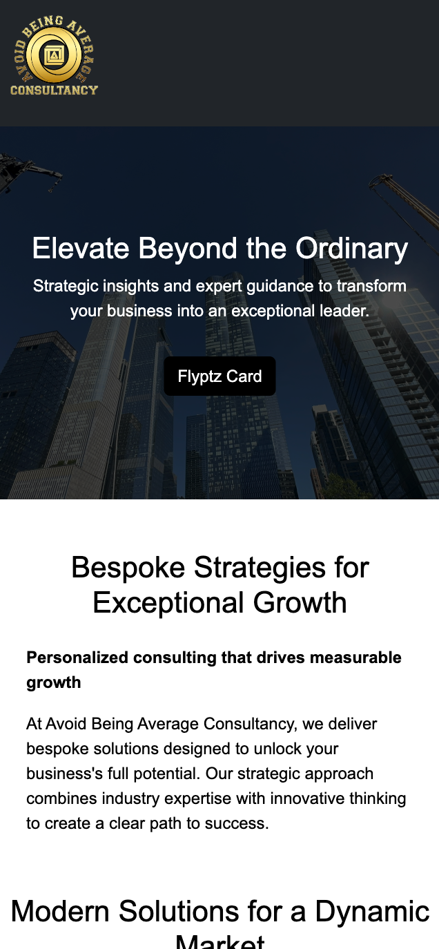 Consulting Website Example